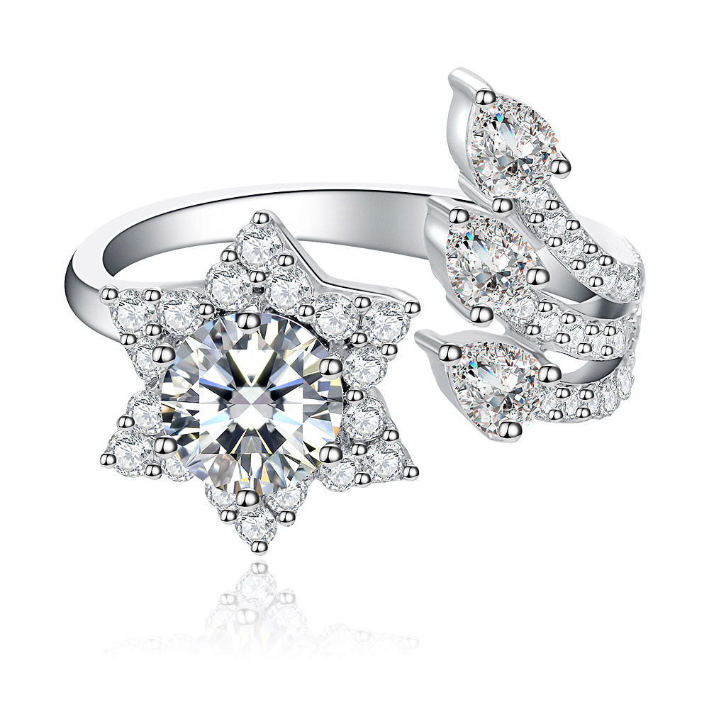 Cubic Zirconia Shooting Star Spinning Ring